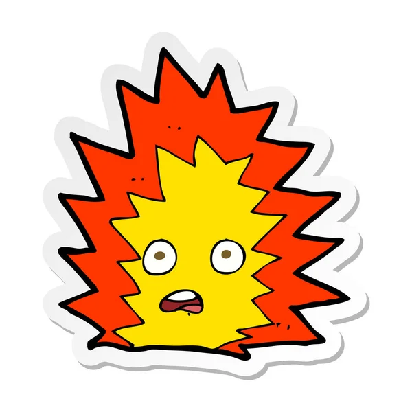 Sticker of a cartoon explosion — Stock Vector