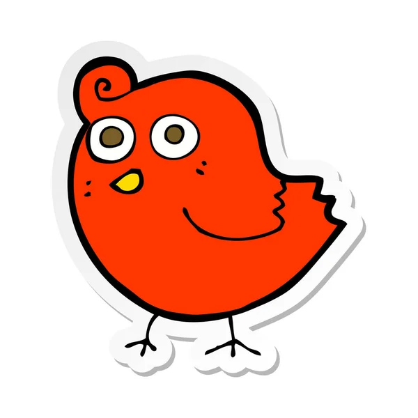 Naklejka ptak śmieszne kreskówki — Wektor stockowy