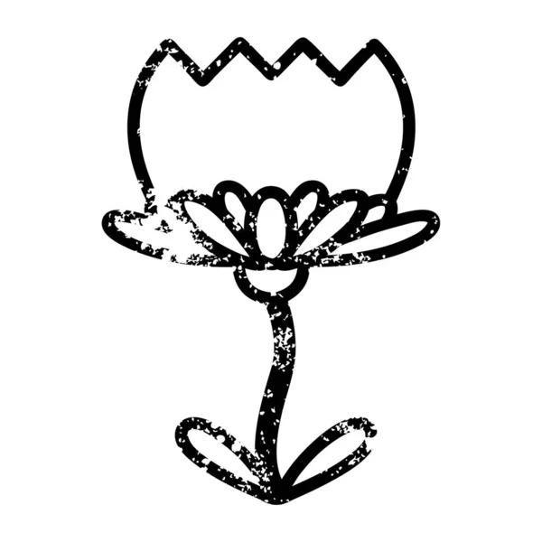 Lotus bloem noodlijdende pictogram — Stockvector