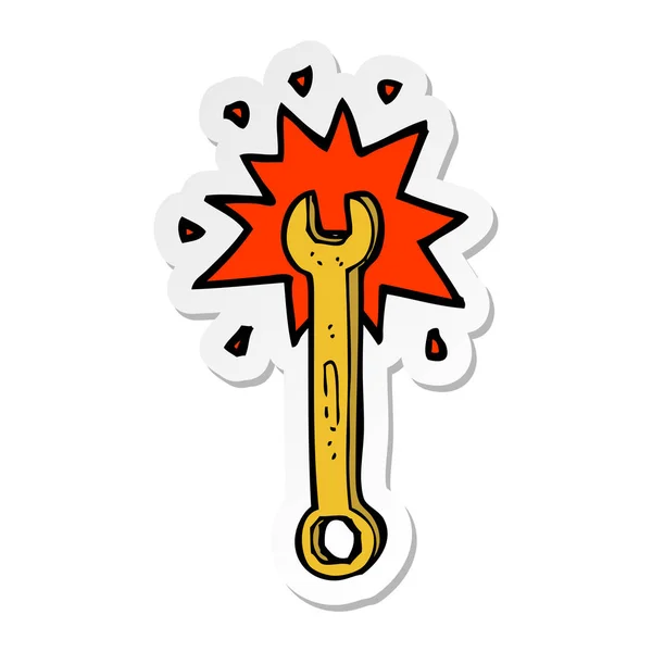 Pegatina de una llave de dibujos animados — Vector de stock