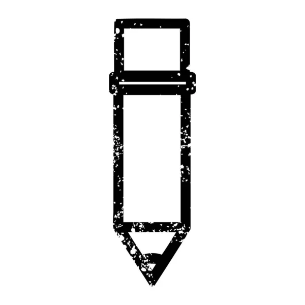 간단한 연필 고민된 아이콘 — 스톡 벡터