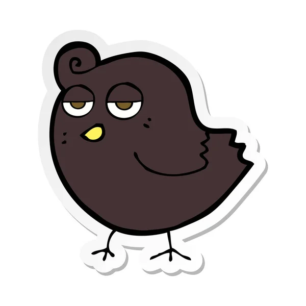 Sticker van een vogel cartoon — Stockvector