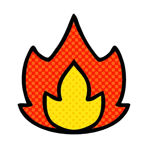 Fumetto Stile Fumetto Incendio — Vettoriale Stock