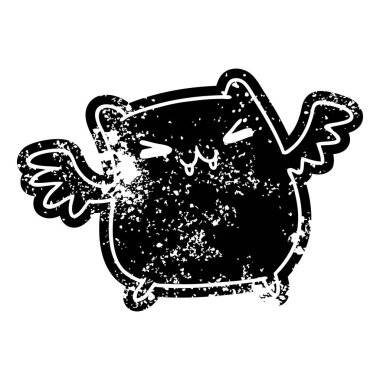 Grunge simgesi kawaii şirin yarasa