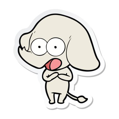 etiket sevimli çizgi fil