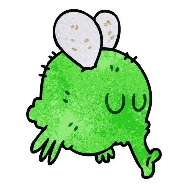 el çekilmiş ilginç karikatür sinek