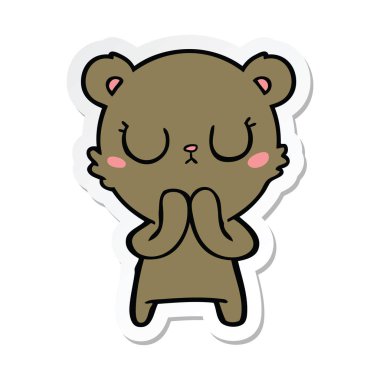 yavru ayı huzurlu çizgi film etiketi