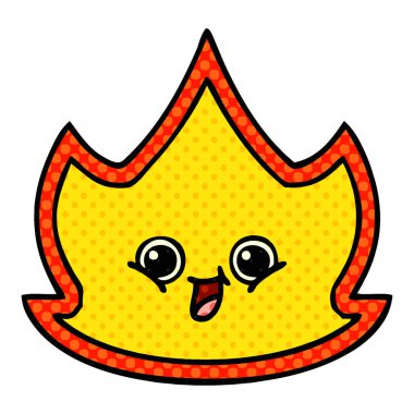 çizgi roman tarzı karikatür bir ateş