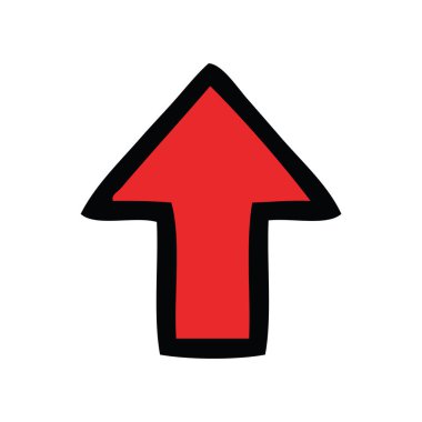 sevimli çizgi işaret eden ok