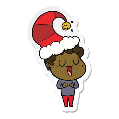 gülünecek bir çizgi film adamın etiket