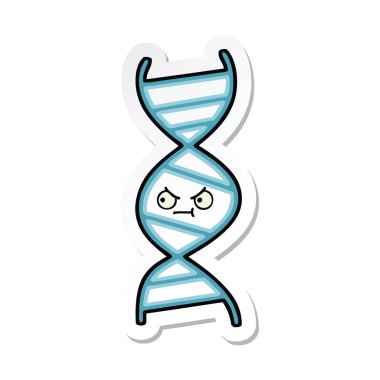 sevimli çizgi Dna iplikçiğinin etiket