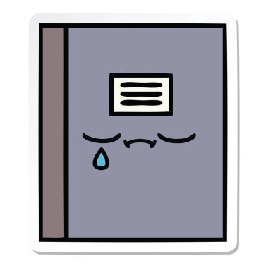 sevimli çizgi Notebook etiket