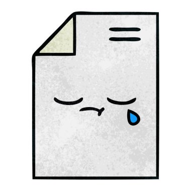 Retro grunge doku karikatür kağıdın 