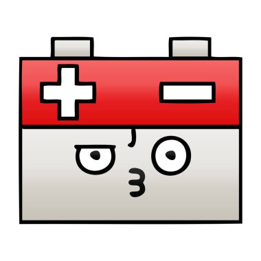 Degrade gölgeli karikatür akü