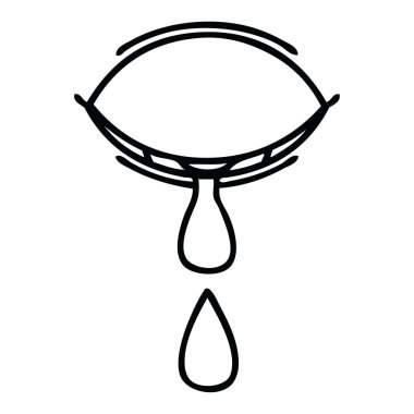 Çizim karikatür ağlayan göz