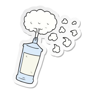 etiket püskürtme bir karikatür krem şanti