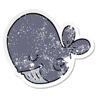 bir çizgi film balinanın sıkıntılı etiket