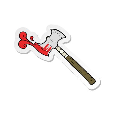 etiket bir çizgi film çift taraflı balta