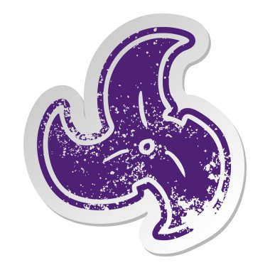 tek bir Ninja yıldız fırlatma sıkıntılı eski etiket