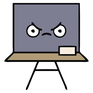 bir kara tahta sevimli çizgi