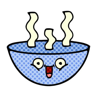 çizgi roman tarzı çizgi film tas sıcak çorba