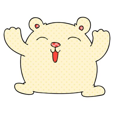 çizgi roman tarzı ilginç karikatür komik kutup ayısı