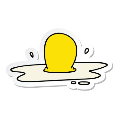 etiket ilginç el çizilmiş karikatür yumurta kızarmış