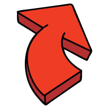 ilginç el çizilmiş karikatür oku