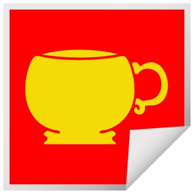 etiket ilginç karikatür kupa peeling Meydanı