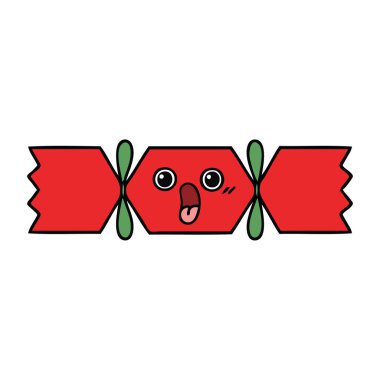 bir Noel fişeği sevimli çizgi