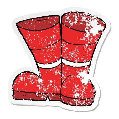 bir wellington çizme karikatür sıkıntılı etiket