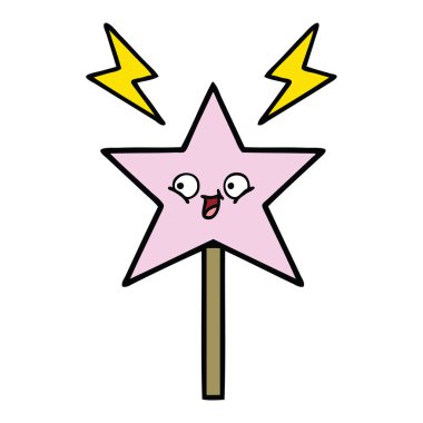 sevimli çizgi sihirli değnek