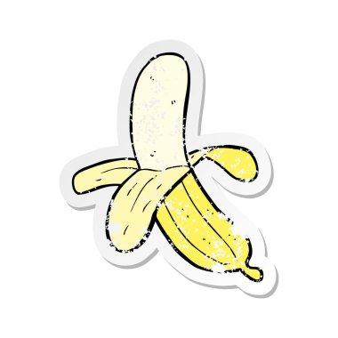 çizgi film muz Retro sıkıntılı etiket