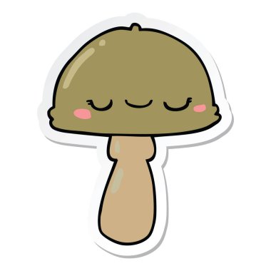 etiket bir karikatür mantar