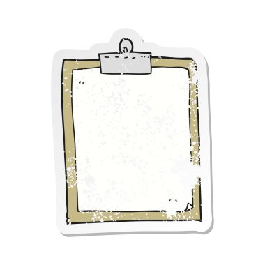 Retro sıkıntılı etiket olarak bir çizgi film Pano