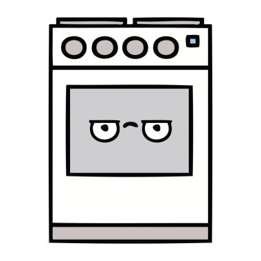 sevimli çizgi mutfak fırın