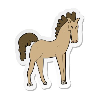 etiket bir karikatür at