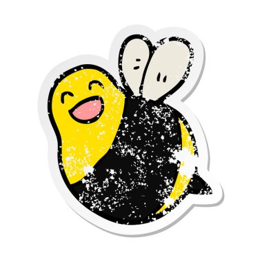 bir çizgi film arı sıkıntılı etiket