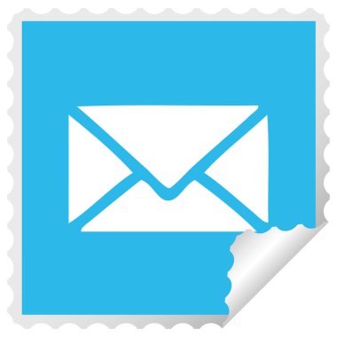 etiket karikatür kağıt zarf peeling Meydanı