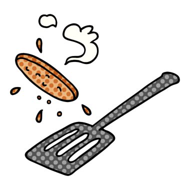 elle çizilmiş karikatür doodle bir burger saygısız