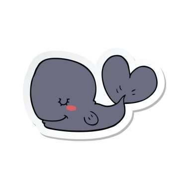 bir çizgi film balinanın etiket