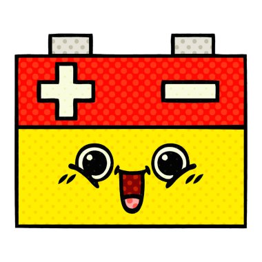 çizgi roman tarzı karikatür bir akü