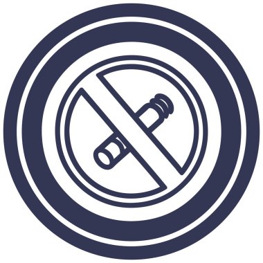 hiçbir yasaktır dairesel simgesi simgesi