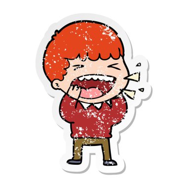 adam bir karikatür sıkıntılı etiket