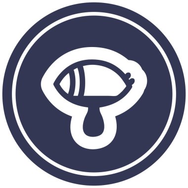 mistik göz kan dairesel simgesi ağlıyor