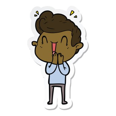 adam sopa bir karikatür heyecanlı