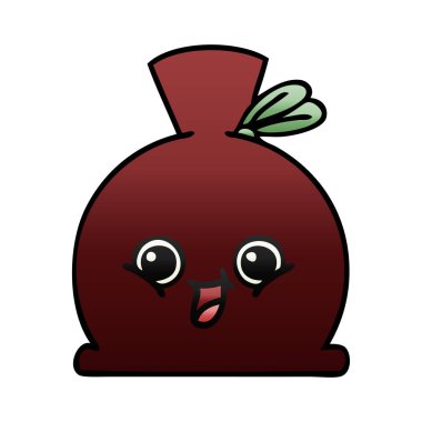 Degrade gölgeli karikatür çuval