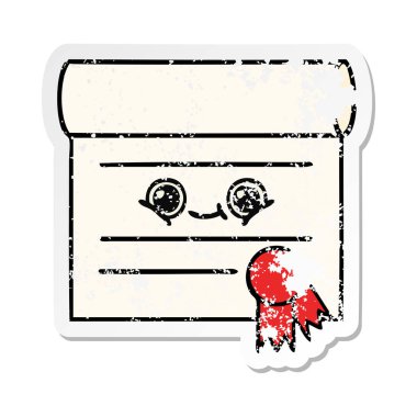 sevimli çizgi sertifika sıkıntılı etiket