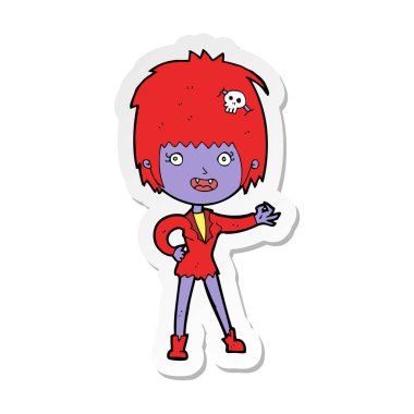 bir çizgi film vampir kız etiketi