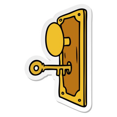 etiket karikatür doodle kapı kolu